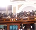 PHOTO: The chaotic scene inside the LS during Telangana Bill passage