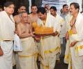 President seeks blessings at Padmanabhaswamy temple