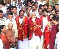 Modi offers prayers at Sri Venkateswara shrine
