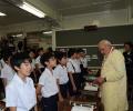 'Student' Modi goes to school in Tokyo