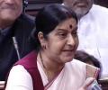 Did not request UK to give travel documents to Lalit Modi: Sushma