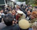 Dissent within BJP on poll tickets spills on to streets
