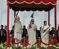 Modi, Hasina and Mamata flag off new bus services