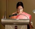 Sanskrit should be propagated to purify minds of people: Swaraj