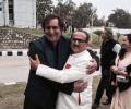 Former separatist Sajjad Lone takes oath as J&K minister