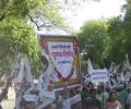 RIP achche din! AAP protests against one year of Modi sarkar