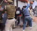 Students protest cop thrashing; Delhi top cop preaches on Twitter