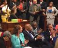 That's rare! Democrats go on dharna in US Senate