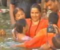 Sadhvi Pragya attends Kumbh Mela