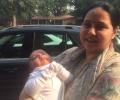 Lalu's grandson makes his Parliament debut. He's only 2-months old
