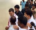 Rahul Gandhi visits flood affected areas in Assam
