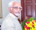 'Hamid Ansari looking for political shelter': BJP over 'Muslims insecure' remark