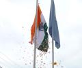 CRPF martyr's wife, daughter hoist flag in Srinagar