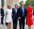 'You're in such good shape!' Trump tells French First Lady