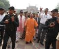 Yogi visits Taj Mahal, calls it a gem, sweeps road outside