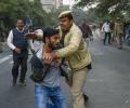 JNU students baton-charged on way to Raisina Hill