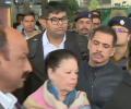 Robert Vadra, mother appear before ED in Jaipur in Bikaner case probe