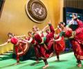 In a first, yoga practice goes inside UN General Assembly