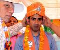 Gambhir hits a century on his political debut!