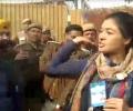 Delhi poll: Cong's Alka Lamba tries to slap AAP worker
