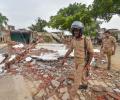 Cops surround Vikas Dubey's demolished house; locals keep mum