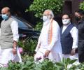 Modi briefs party MPs about govt's plans to celebrate 75th I Day