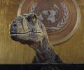 'Don't choose extinction': When dinosaur invades UN to give climate change speech