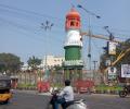 Jinnah Tower in AP painted in tricolour amid row
