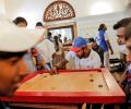 Playing Carrom In Sri Lankan PM's Home