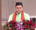 Pushkar Singh Dhami takes oath as Uttarakhand CM for second time