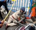 BJP Stonethrowers Clash With Bengal Cops