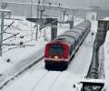 STUNNING! Train Passes Through Snow