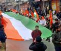 When 100ft Tricolor Covered Srinagar Street