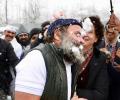 Rahul, Priyanka play in snow as Bharat Jodo Yatra ends