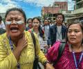 Women strip to protest eviction drive in Guwahati