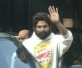 Allu Arjun Walks Out After Night in Prison