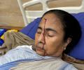 Mamata has a fall, hurts her forehead, rushed to hospital