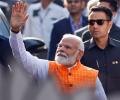 Modi hails EC for 'violence-free' LS polls in first 2 phases