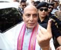 PIX: Rajnath to Mayawati, famous faces at polling booths