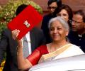 Sitharaman carries tablet wrapped in 'bahi khata' for 6th year