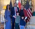 PIX: Modi meets J D Vance, Usha and their sons in Paris