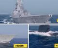 3 warships commissioned, India showcases naval might