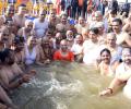 Yogi holds cabinet meet at Maha Kumbh, takes holy dip at Sangam