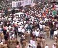 High drama at 'Marathi asmita' march near Mumbai; Sena minister heckled