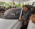 SEE: Eknath Shinde takes a Tesla test drive