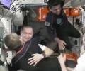 SEE: Warm hugs as Shuks, 3 others enter space station