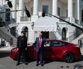 'Don't want a discount': Trump buys Tesla from Musk