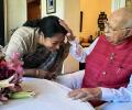 Advaniji Blesses Rekhaji...