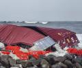 Cargo shipwreck: Thin oil spill detected, no calcium carbide ashore yet