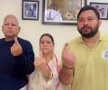 Nitish, Lalu, Tejashwi vote as Bihar votes in 1st phase